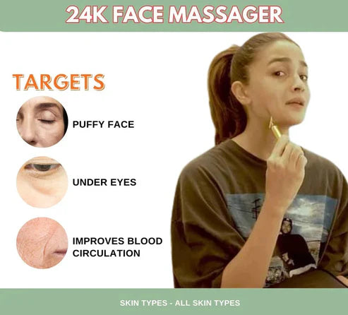 24K Gold Electric Facial Massage Roller 🌟50% OFF🌟🌟