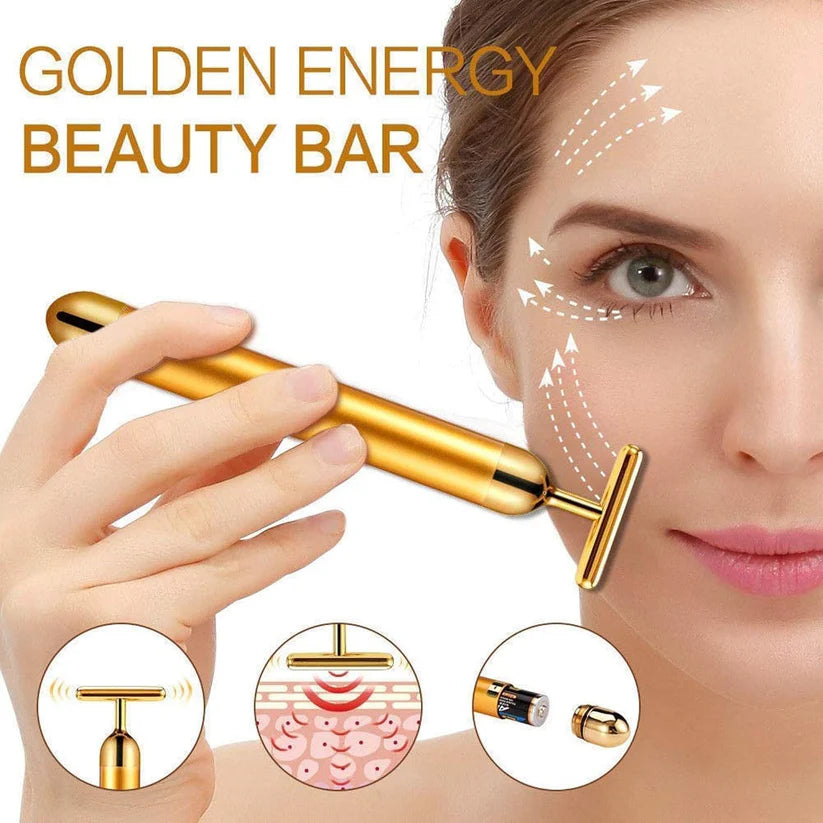 24K Gold Electric Facial Massage Roller 🌟50% OFF🌟🌟