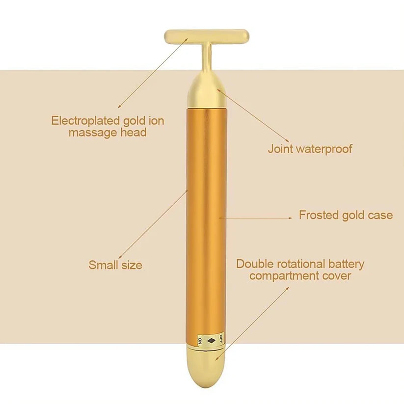 24K Gold Electric Facial Massage Roller 🌟50% OFF🌟🌟