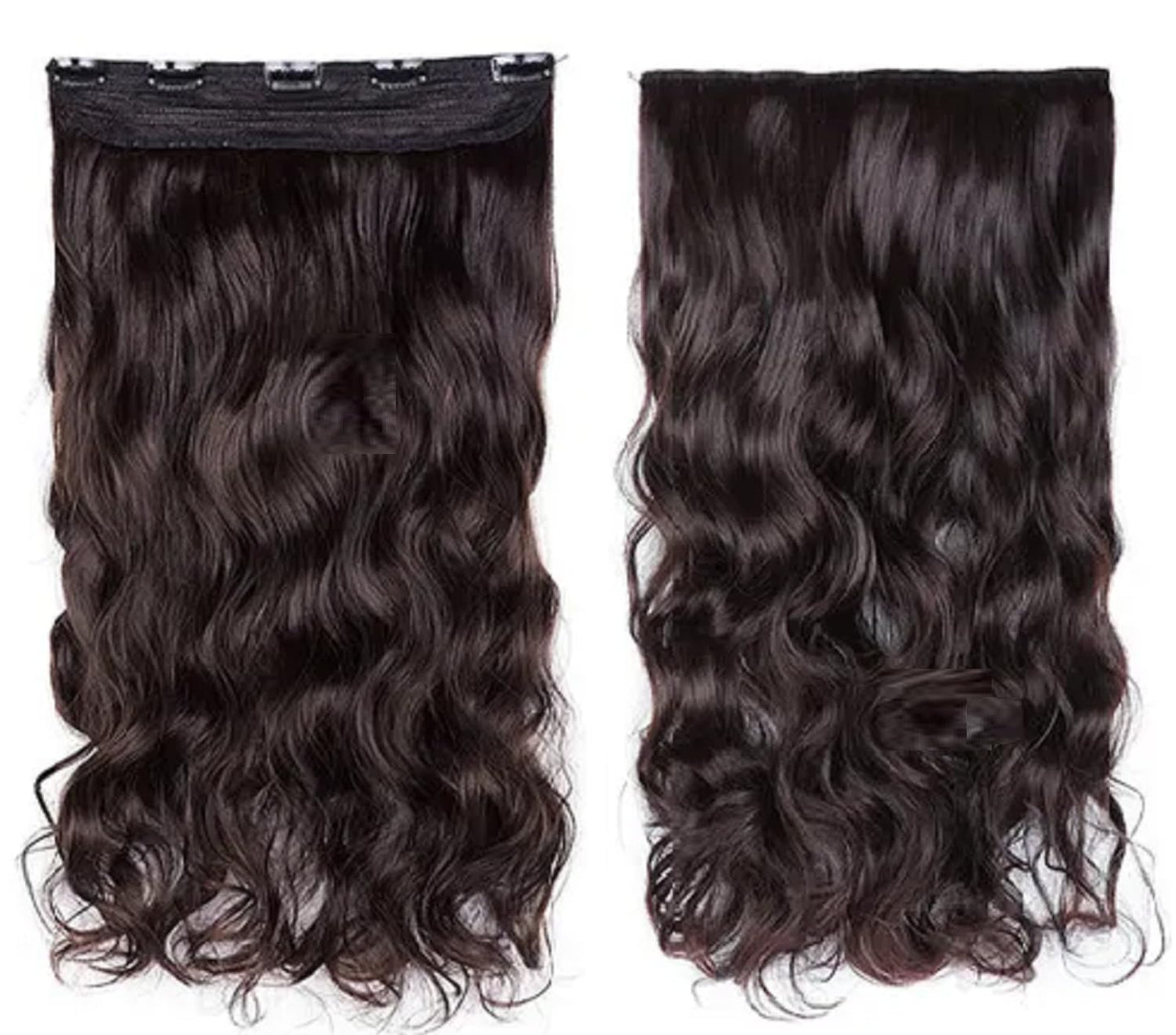 24 Inches " Clip In Hair Extensions " + Free Hair Bun