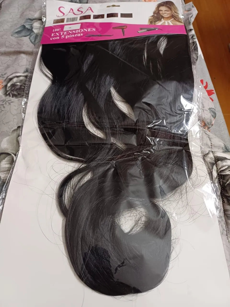 24 Inches " Clip In Hair Extensions " + Free Hair Bun