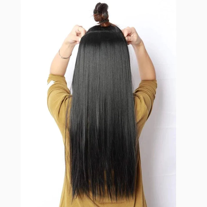 24 Inches" Clip In Hair Extensions + FREE Hair Bun (Juda) Extension