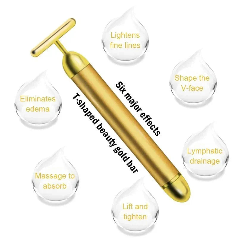 24K Gold Electric Facial Massage Roller 🌟50% OFF🌟🌟