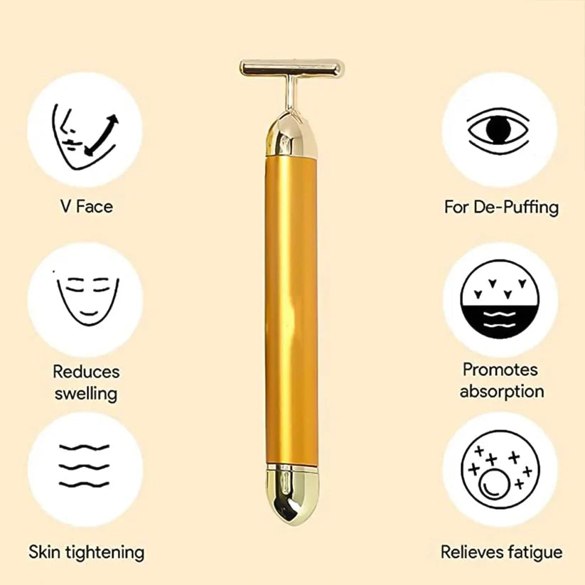 24K Gold Electric Facial Massage Roller 🌟50% OFF🌟🌟