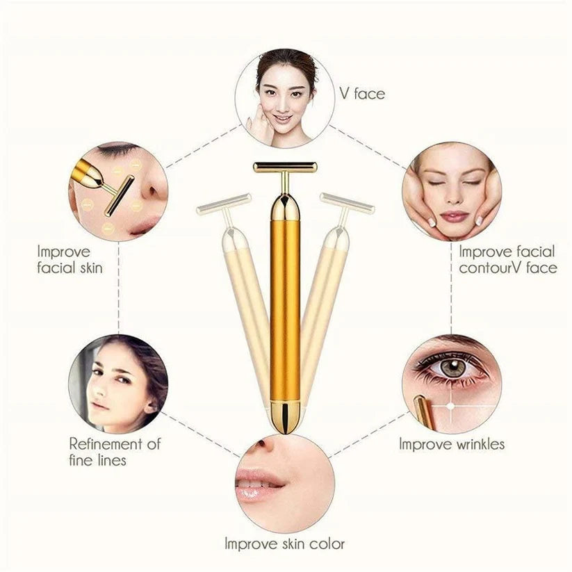 24K Gold Electric Facial Massage Roller 🌟50% OFF🌟🌟