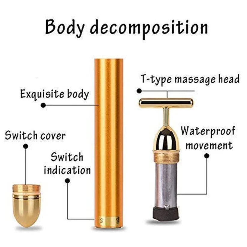 24K Gold Electric Facial Massage Roller 🌟50% OFF🌟🌟