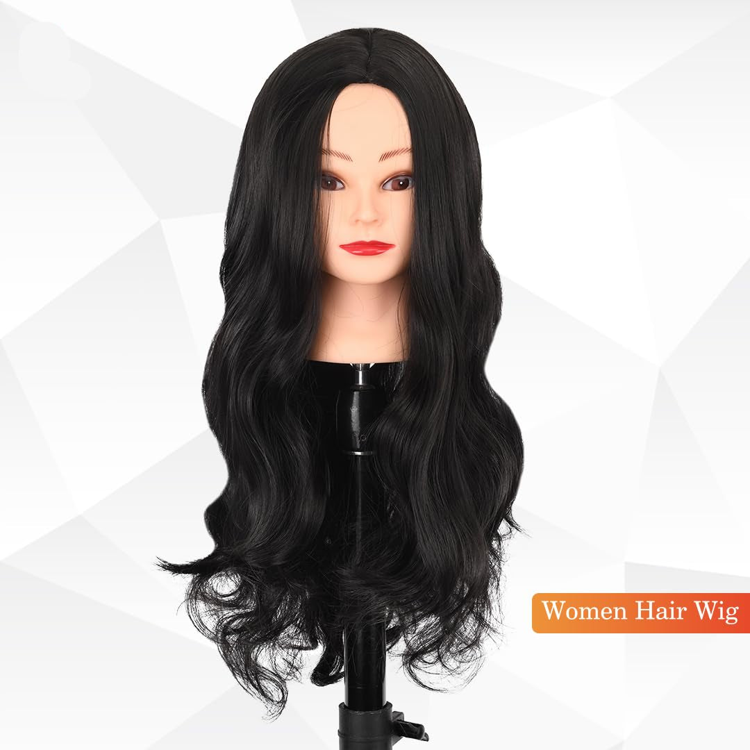 Hair Wig Full Head For Women and Girls, Real Hair Wig for women Length Natural Looking Wig with Adjustable Cap | Fashion, Party & Cosplay Use Includes 2 Pcs Wig Cap ((066F NB + 2pc Wig Cap) Black)