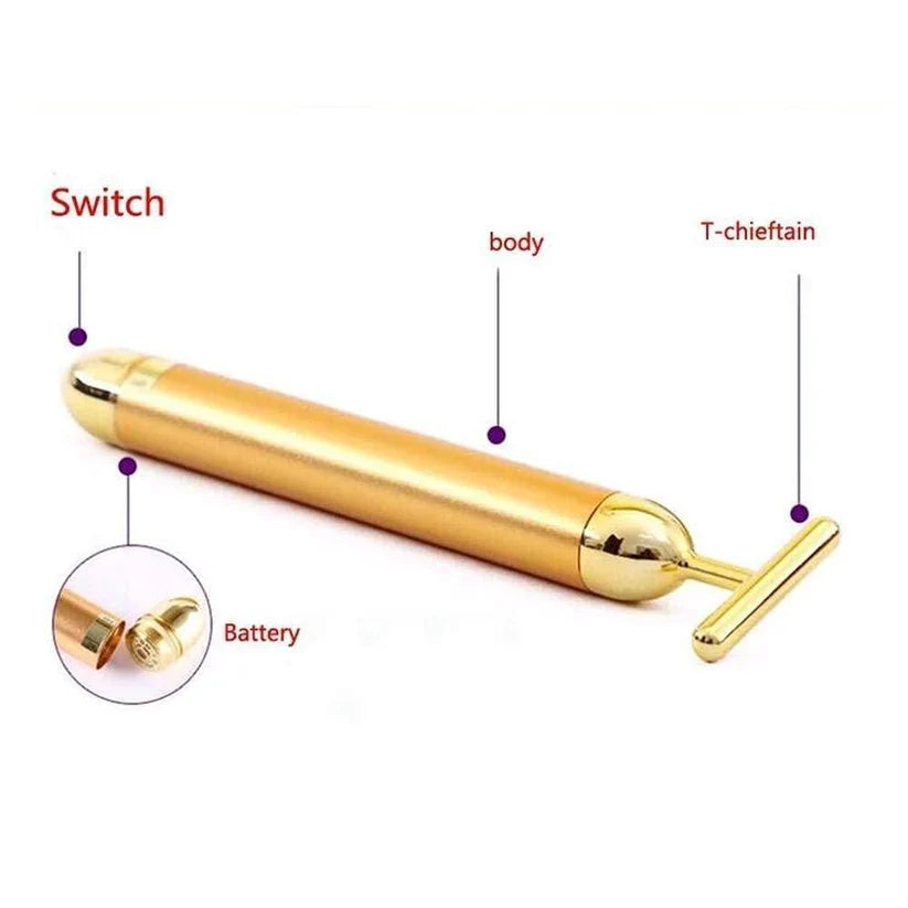 24K Gold Electric Facial Massage Roller 🌟50% OFF🌟🌟