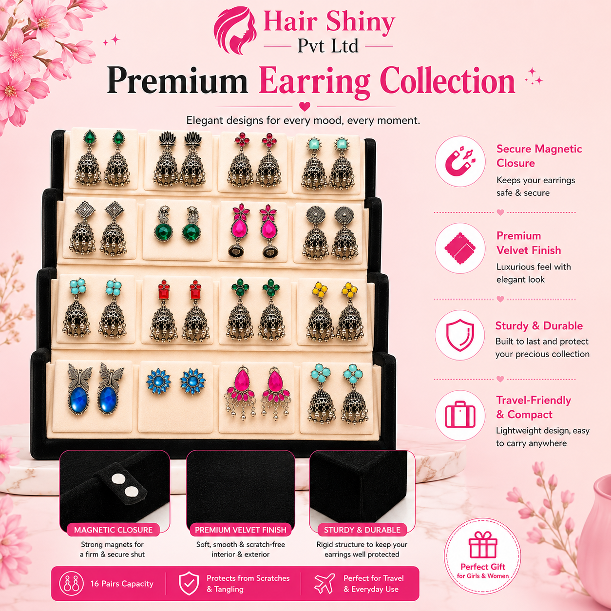 Premium Oxidised Earrings Combo Box – 16 Stylish Pairs for Every Occasion
