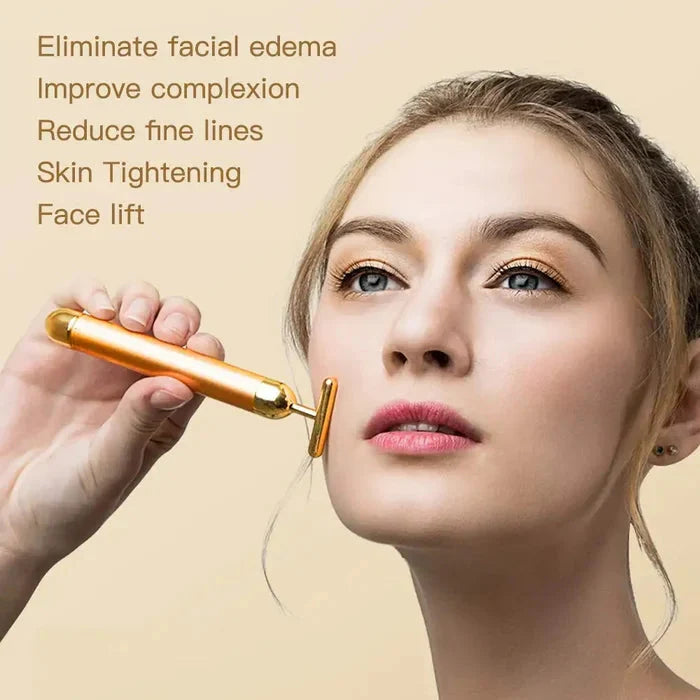 24K Gold Electric Facial Massage Roller 🌟50% OFF🌟🌟