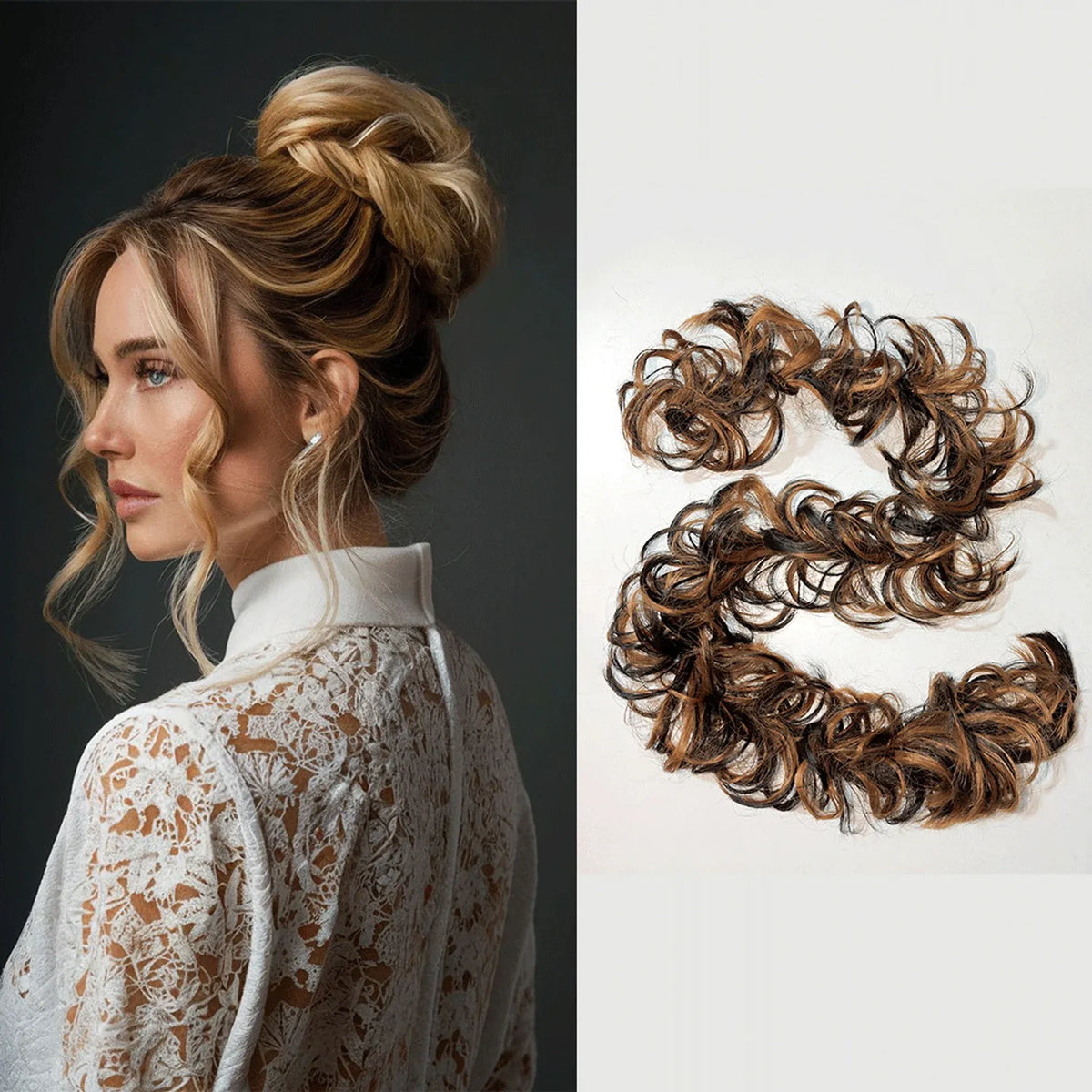 Buy 1 Get 1 Free - Frill Hair Extension - Messy Hair Frill Braid Extension