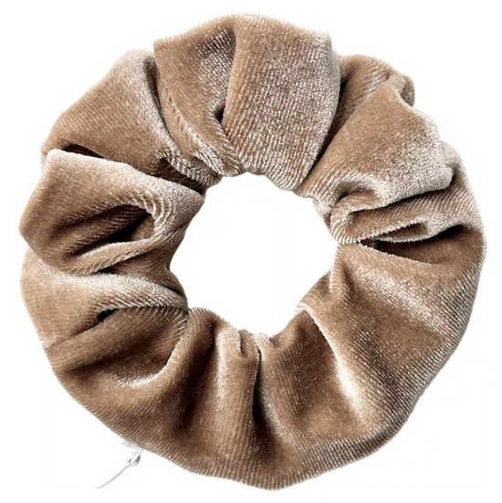 Velvet Hair Ties with Zipper - Set of 3 Pieces