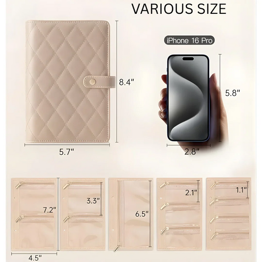 Premium Travel Jewelry Organizer Bag for Women | Foldable Portable Jewelry Storage Case | Anti-Tangle Chain & Earring Holder (Color➟Pink)