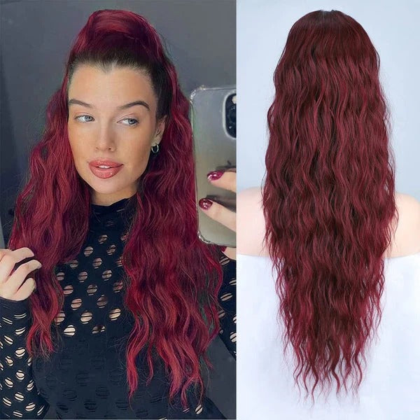Curly Wavy Frizzy Hair Extension with Ponytail